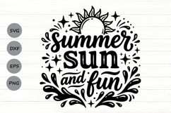 Summer Sun And Fun Svg, Summer Vibes Svg, Water Splash Svg. Product Image 1