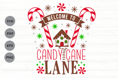 Welcome to Candy Cane Lane Svg, Gingerbread house Svg. Product Image 1