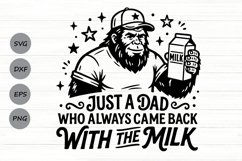 Just A Dad Who Always Came Back With The Milk Svg, Funny Svg Product Image 1