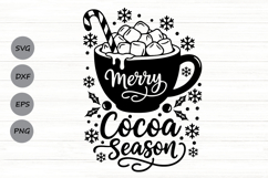 Merry Cocoa Season Svg, Hot Chocolate Svg, Cocoa Season Svg. Product Image 1