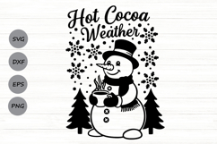 Hot Cocoa Weather Svg, Hot Chocolate Svg, Hot Cocoa Mug Svg. Product Image 1