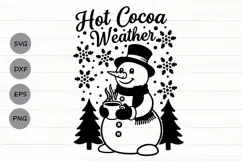 Hot Cocoa Weather Svg, Hot Chocolate Svg, Hot Cocoa Mug Svg. Product Image 1