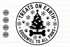 Treats On Earth Goodwill To All Paws Svg, Pet Lover Svg. Product Image 1