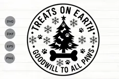 Treats On Earth Goodwill To All Paws Svg, Pet Lover Svg. Product Image 1