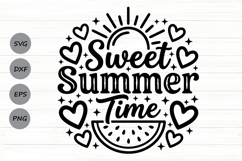 Sweet Summer Time Svg, Summer Vibes Svg, Beach Vacation Svg. Product Image 1