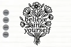 Believe In Yourself Svg, Mental Health Svg, Self Love Svg. Product Image 1