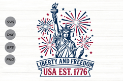 Liberty And Freedom USA 1776 Svg, independence Day Svg. Product Image 1