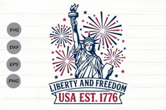 Liberty And Freedom USA 1776 Svg, independence Day Svg. Product Image 1
