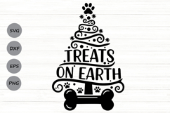 Treats On Earth Svg, Christmas Dog Svg, Holiday Treats Svg. Product Image 1