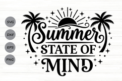 Summer State Of Mind Svg, Summer Vibes Svg, Beach Svg. Product Image 1