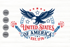 United States Of America Est. 1776 Svg, USA Eagle Svg. Product Image 1