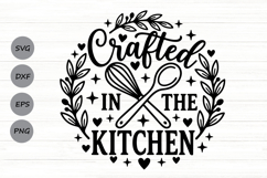 Crafted In The Kitchen Svg, Farmhouse Kitchen Svg. Product Image 1
