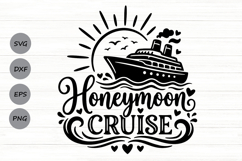 Honeymoon Cruise Svg, Wedding Cruise Svg, Cruise Ship Svg. Product Image 1