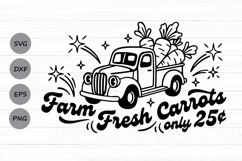 Farm Fresh Carrots Svg, Easter Truck Svg, Easter Carrots Svg Product Image 1