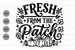 Fresh From The Patch Svg, Pumpkin Patch Svg, Pumpkin Svg. Product Image 1
