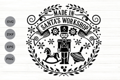 Made In Santa’s Workshop Svg, North Pole Svg, Holiday Svg. Product Image 1