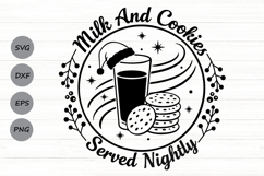 Milk And Cookies For Santa Svg, Christmas Cookies Svg. Product Image 1