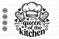 Queen Of The Kitchen Svg, Funny Kitchen Svg, Kitchen Sign. Product Image 1