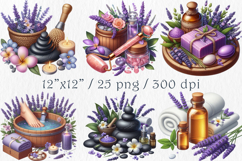 Lavender Spa Clipart Bundle, 25 png Product Image 2