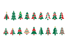 18 Abstract Geometric Christmas Tree Vectors Illustration Product Image 2
