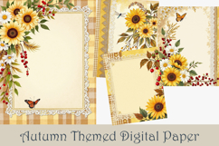 Fall Sunflower Printable Paper - 60 jpg Product Image 2