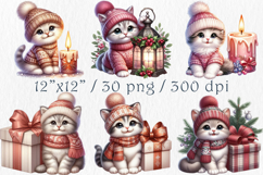 Christmas Kittens Clipart Bundle, 30 png Product Image 2