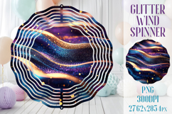 Glitter Wind Spinner Sublimation|Blue Purple Stripes Spinner Product Image 1