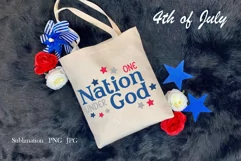 4th of July, One nation under God, patriotic quote, png Product Image 3