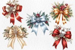 Christmas Bow Ribbon Ckipart, Kit of 15 png, jpg Product Image 2