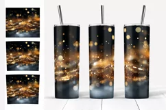 Glitter Tumbler Sublimation. Gold Bokeh Tumbler Designs 20oz Product Image 3