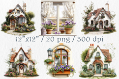Country Cottage Clipart, 20 png Product Image 2