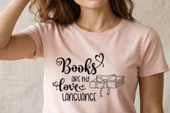 Books Are My Love Language SVG Book Lover Design Product Image 2