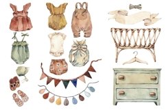 Watercolor Boho Baby Clipart Product Image 2