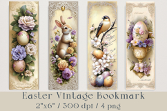 Easter Victorian Vintage Bookmark Bundle, 4 png Product Image 1