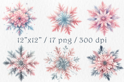 Snowflake Clipart Set - 17 png Product Image 2
