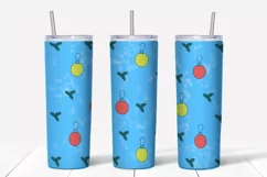 Christmas 20oz skinny tumbler wrap sublimation designs Product Image 4