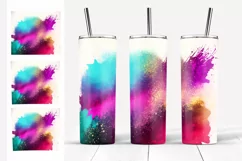 Colorful Paints Tumbler Sublimation. Tumbler Designs 20oz Product Image 3