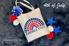 4th of July, Patriotic rainbow, America y'all, sublimation Product Image 3