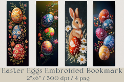 Easter Eggs Embroided Bookmarks, 4 png Product Image 1