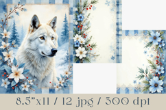 Woodland Winter Junk Journal Pages. 12 JPG Product Image 2