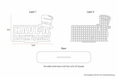 St. Patrick's Have a Lucky Day, 3D Rattan Motif Lasercut Product Image 2