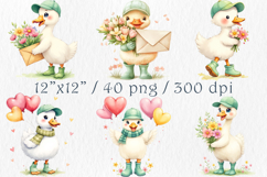 Spring Silly Goose Clipart, 40 png Product Image 2