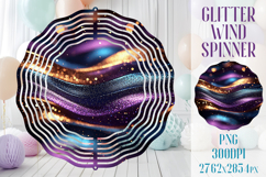 Glitter Wind Spinner Sublimation|Violet Gold Stripes Spinner Product Image 1