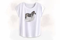 Watercolor zebra, animal sublimation design png Product Image 2