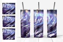 Glitter Tumbler Sublimation. Lavender Stripes Tumbler PNG Product Image 5