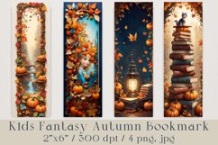 Autumn Fantasy Kids Bookmark kit, 4 png, jpg Product Image 1