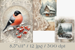 Winter Forest Junk Journal Pages, 12 jpg Product Image 2