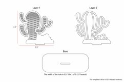 3D Rattan Cactus Standing Decoration Laser Cut Files Product Image 2