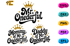 Mr. Onederful Svg, Png, Mom, Dad, Boy 1st Birthday Shirt Svg Product Image 1