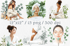 Eucalyptus Spa Salon Clipart, 15 PNG Product Image 2
